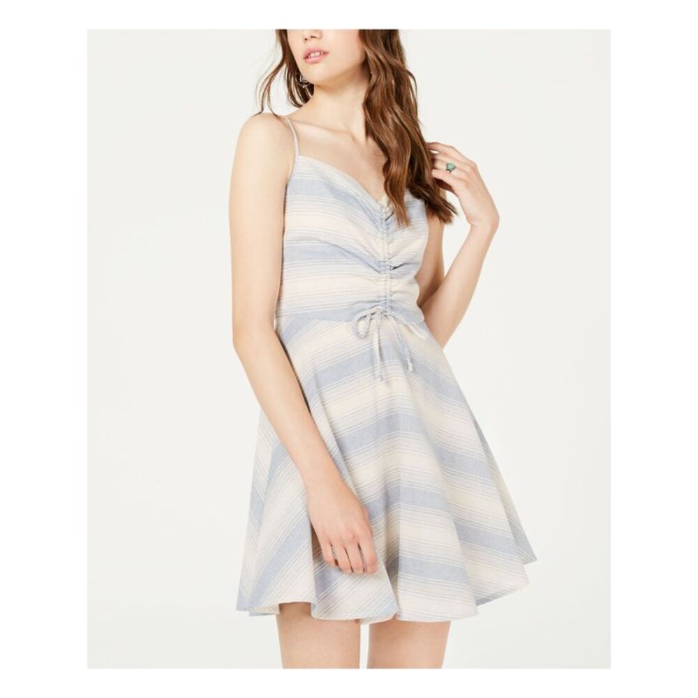 TRIXXI Womens Zippered Sleeveless Sweetheart Neckline Short A-Line Dress